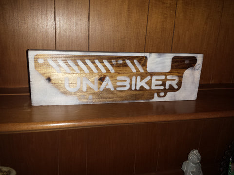 Unabiker sign by Charlie Williams